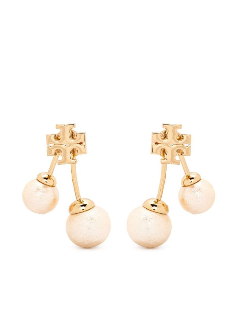 Gold-tone Kira Pearl Front-back Earrings
