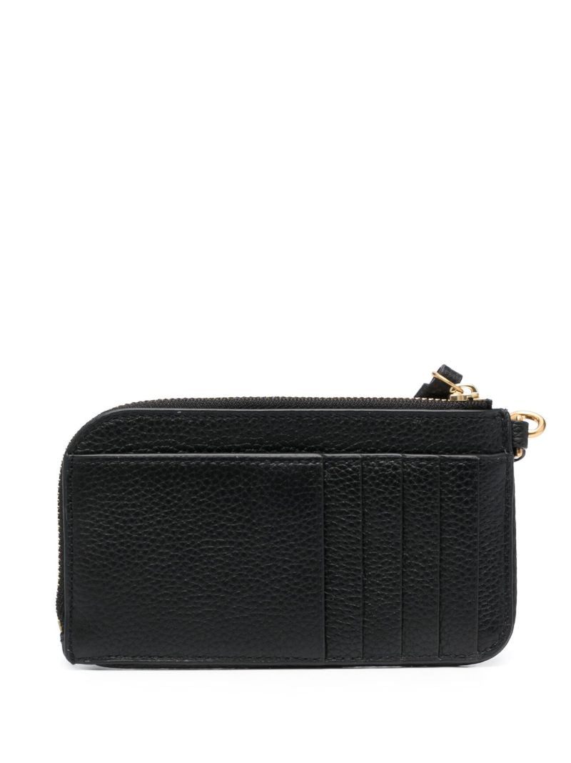 Black Miller Embossed-logo Leather Wallet
