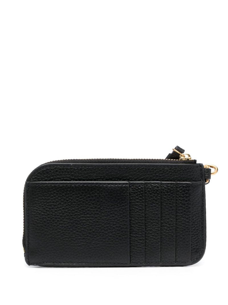 Black Miller Embossed-logo Leather Wallet