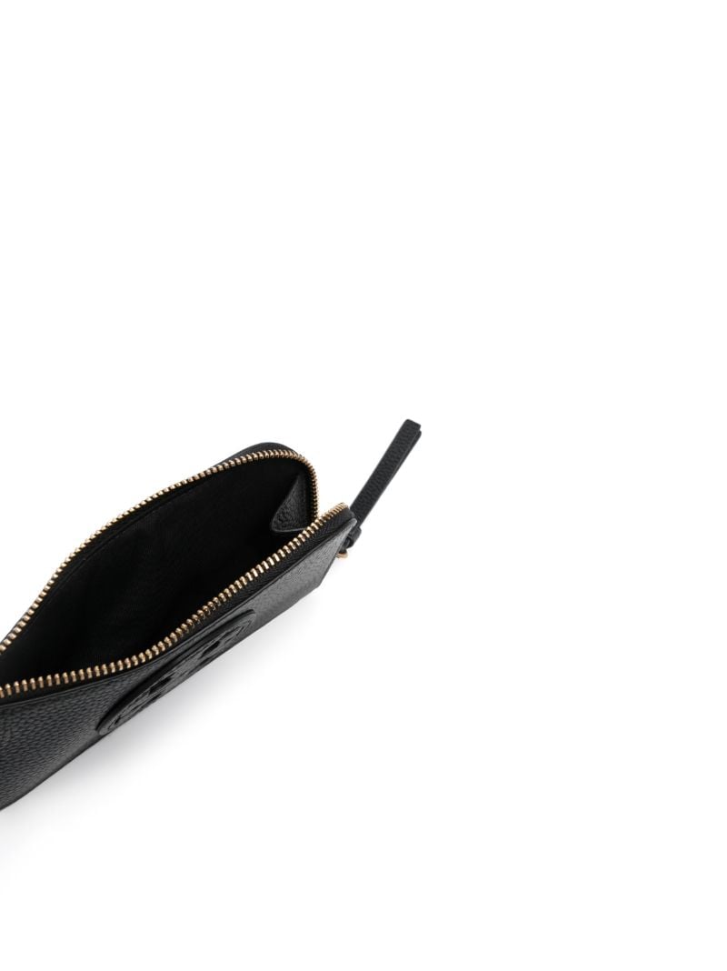 Black Miller Embossed-logo Leather Wallet