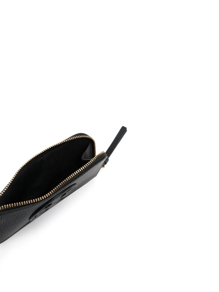 Black Miller Embossed-logo Leather Wallet