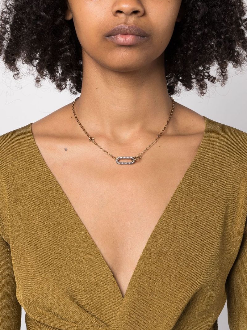Gold-tone Roxanne Charm Necklace