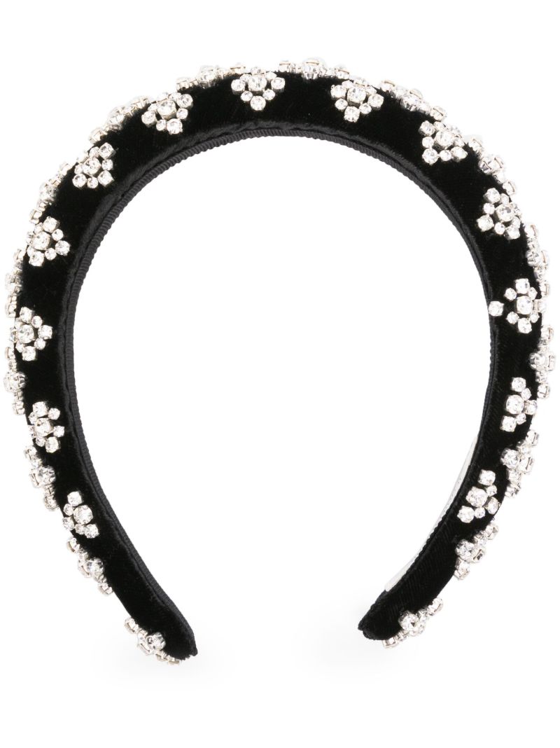 Black Marlena Crystal-embellished Headband