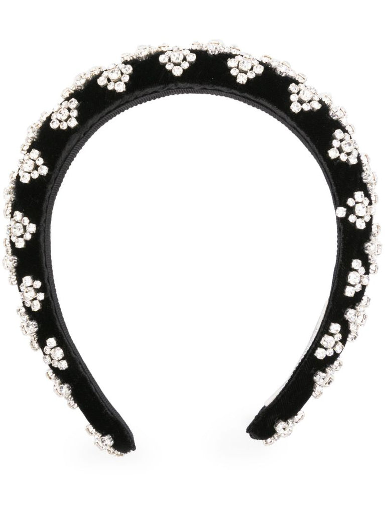 Black Marlena Crystal-embellished Headband