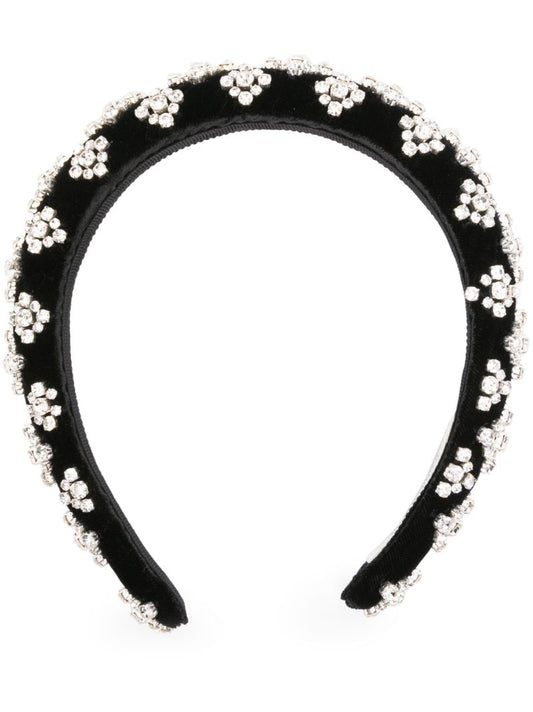 Black Marlena Crystal-embellished Headband