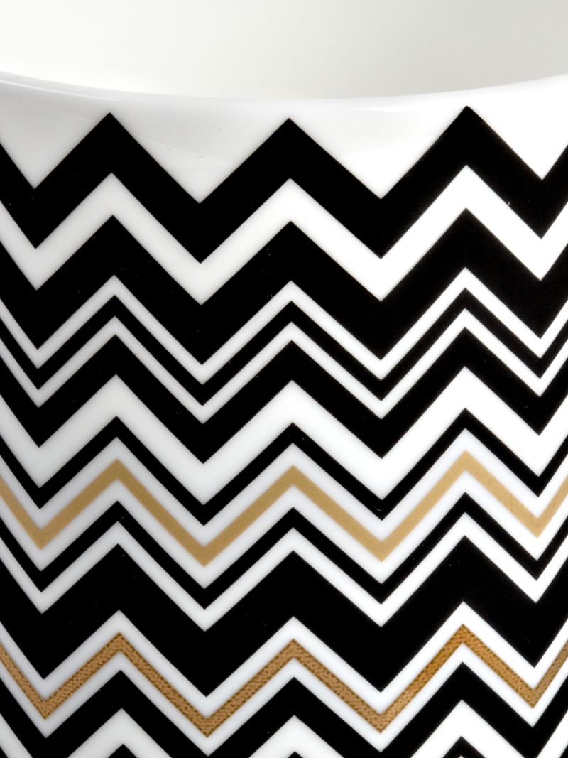 Gold-tone Zig-zag Coffee Cup Set