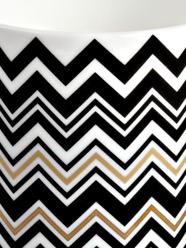 Gold-tone Zig-zag Coffee Cup Set