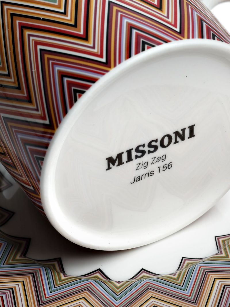 Multicolour Jarris Zig-zag Porcelain Tea Set