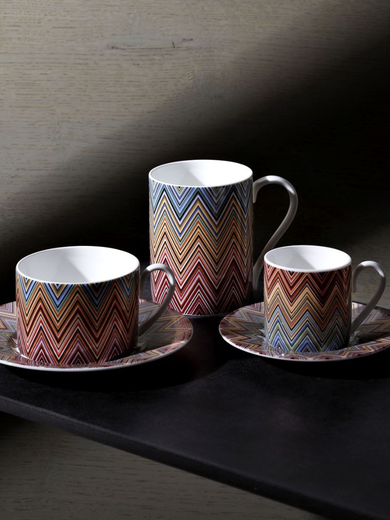 Multicolour Zig-zag Coffee Cup Set