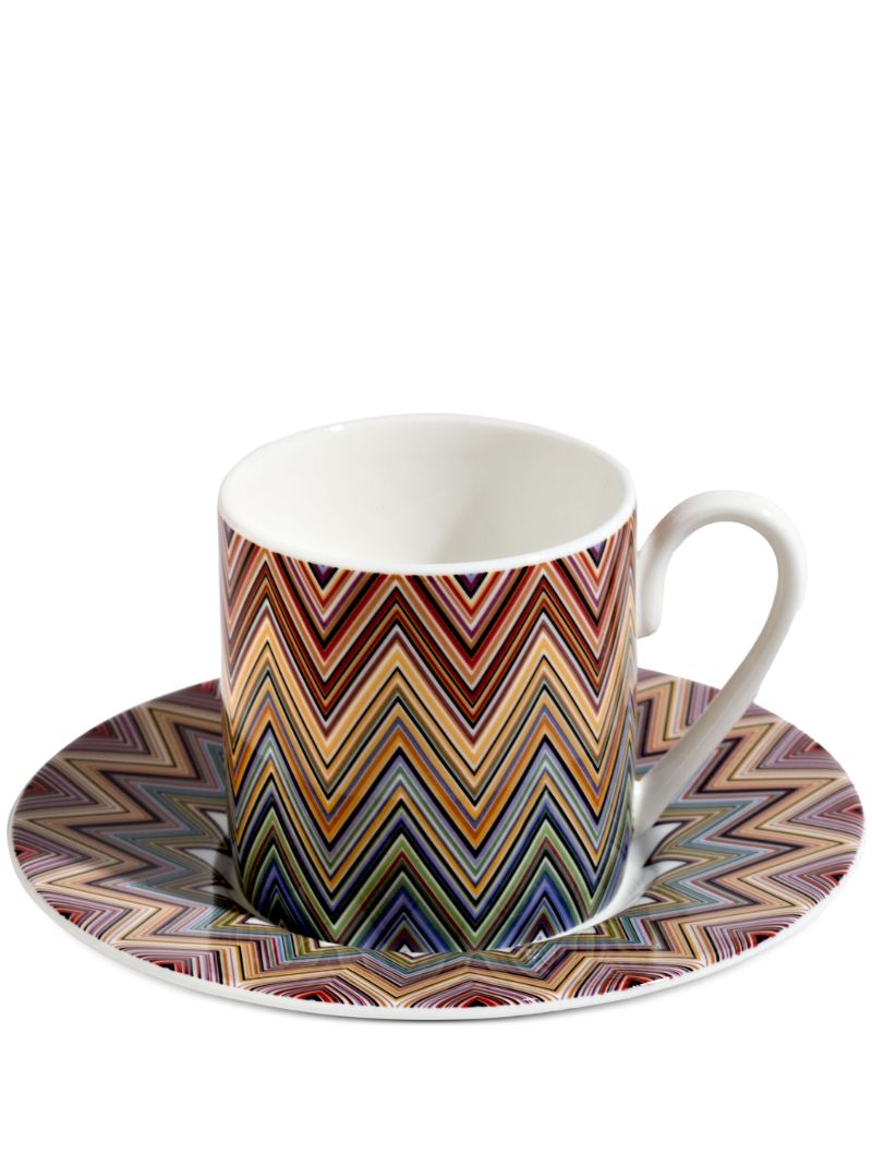 Multicolour Zig-zag Coffee Cup Set