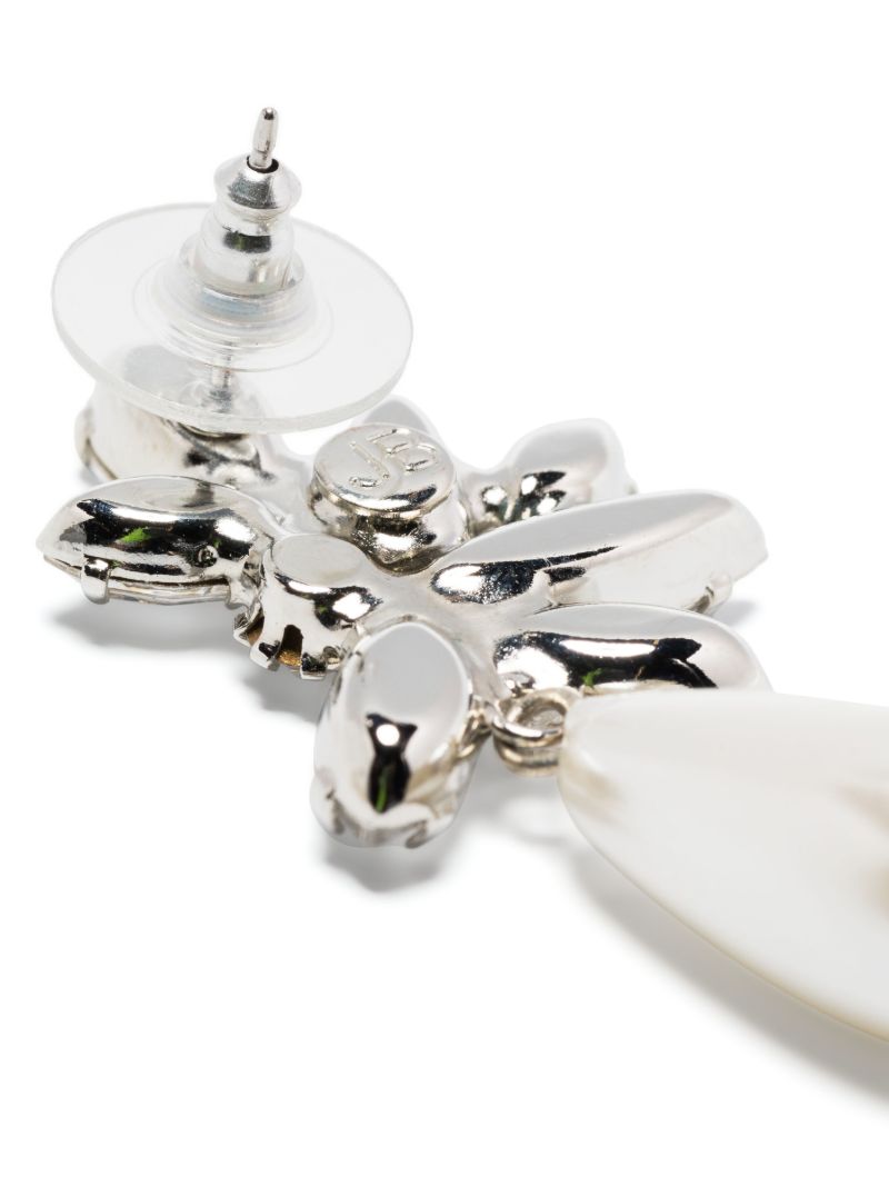 Silver-tone Rylee Crystal and Faux-pearl Drop Earrings