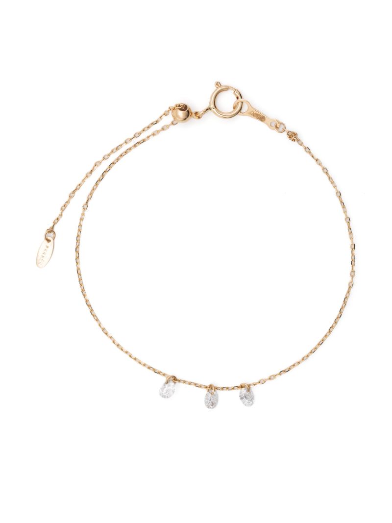 18k Yellow Gold DanaÃ_x0083_Â© Three Diamonds Bracelet