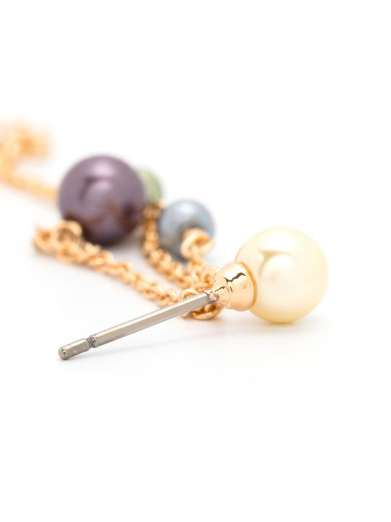 Gold-tone Kira Pearl Linear Drop Earrings