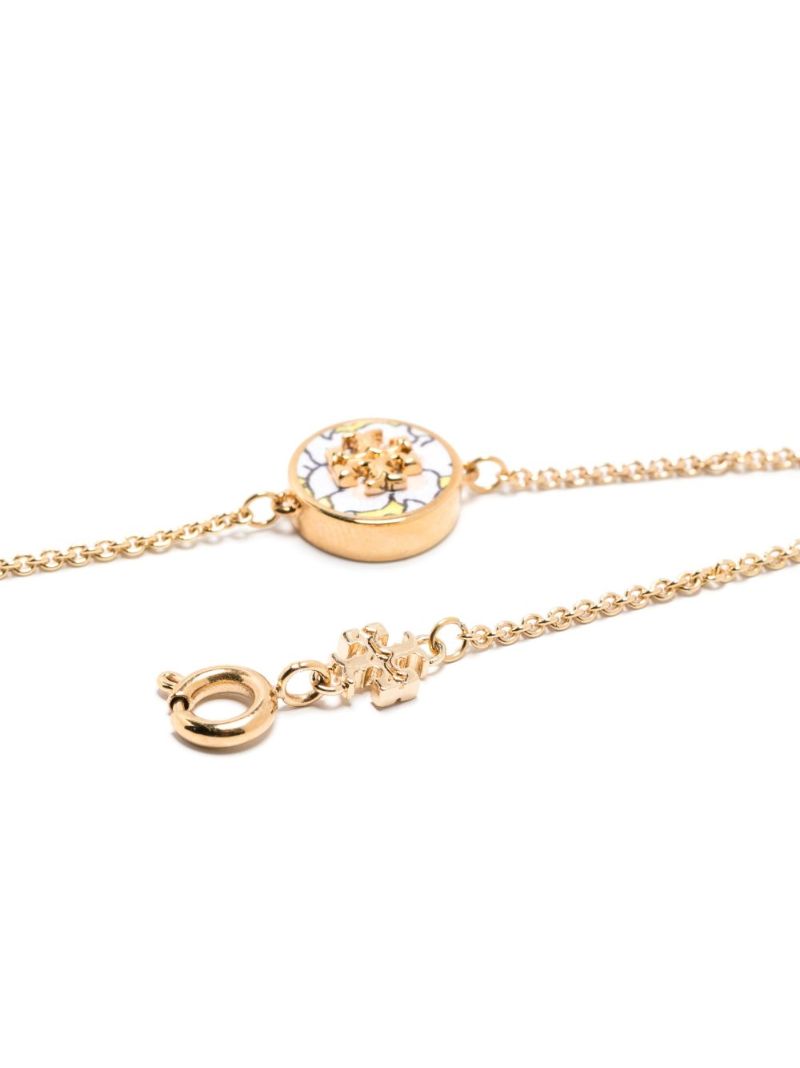 Gold-tone Kira Enamel-detail Chain Bracelet