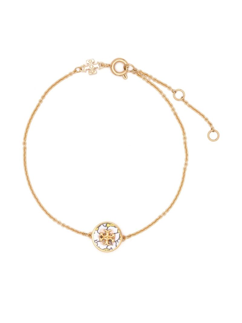 Gold-tone Kira Enamel-detail Chain Bracelet