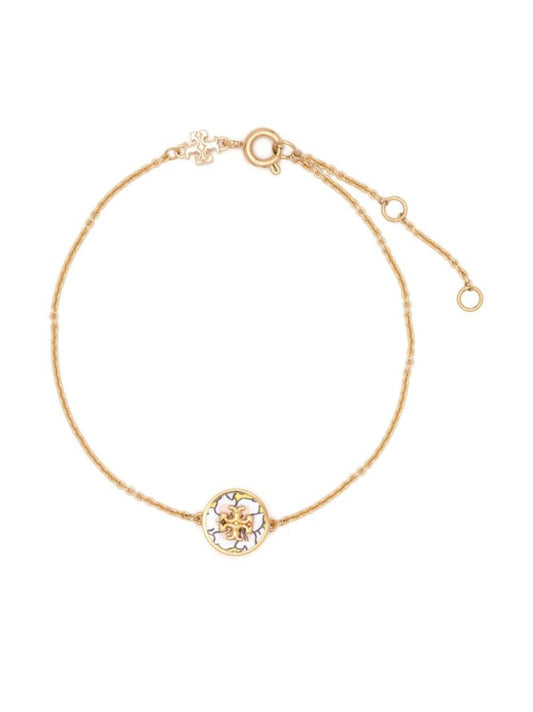 Gold-tone Kira Enamel-detail Chain Bracelet