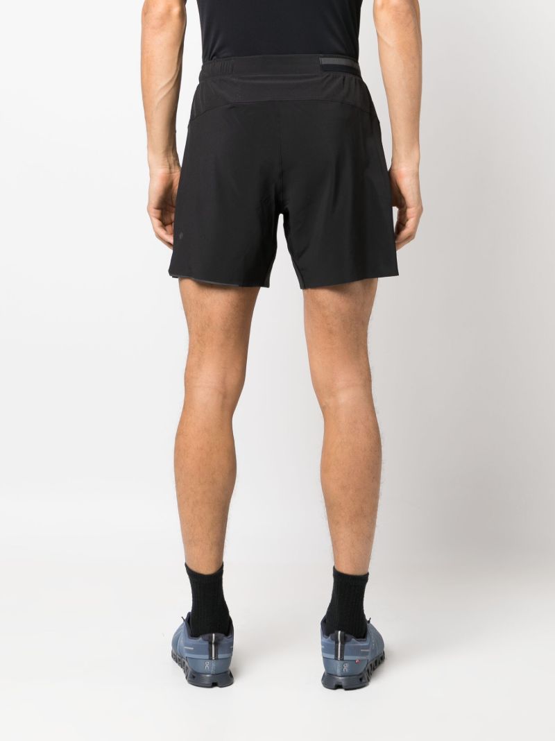 Black Surge Lined 6 Inch Running Shorts