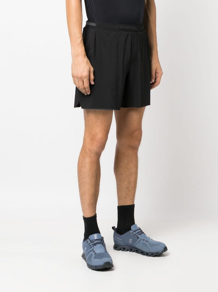 Black Surge Lined 6 Inch Running Shorts