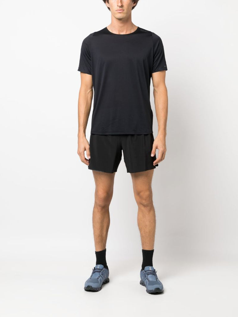 Black Surge Lined 6 Inch Running Shorts