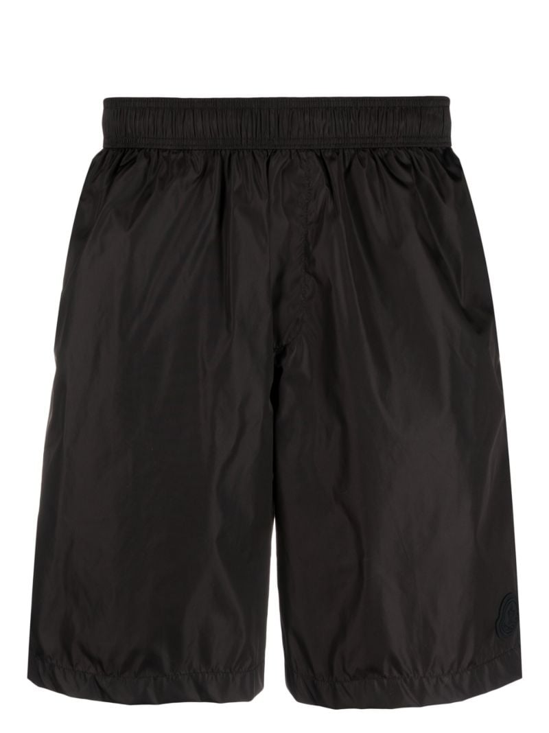 Black Logo Patch Swim Shorts