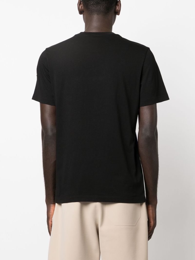 Black Logo Print Cotton T-shirt