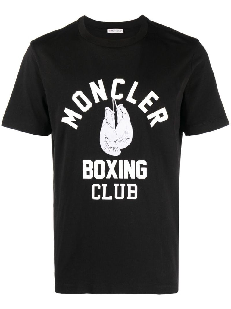 Black Logo Print Cotton T-shirt