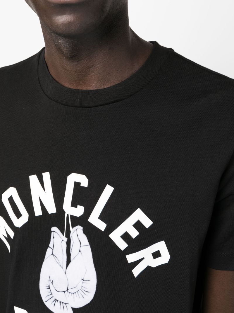 Black Logo Print Cotton T-shirt