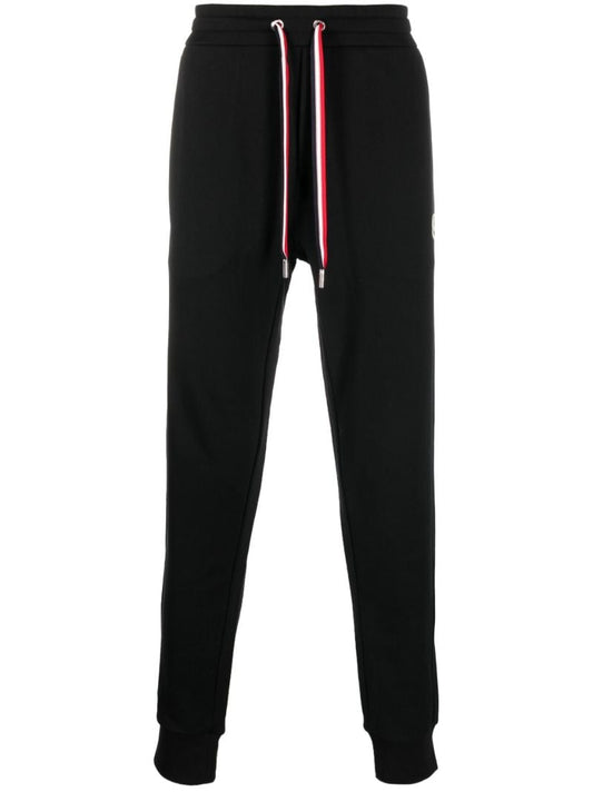 Black Cotton Track Pants