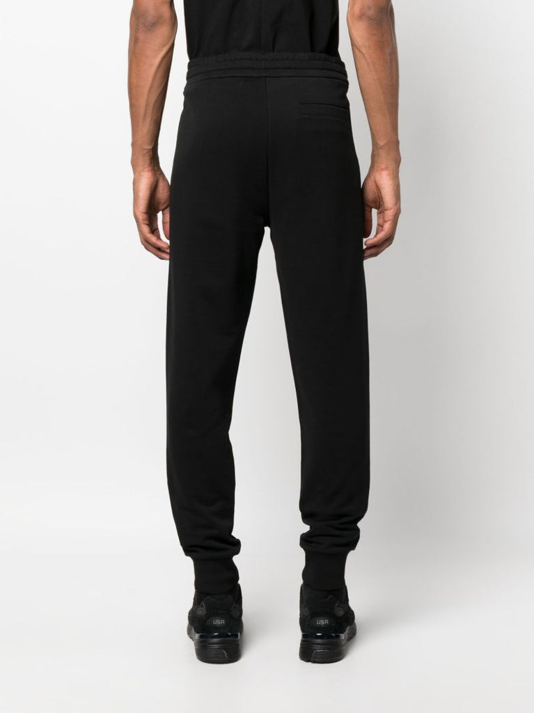 Black Cotton Track Pants