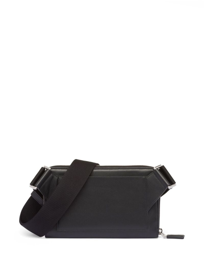 Black Saffiano Leather Belt Bag
