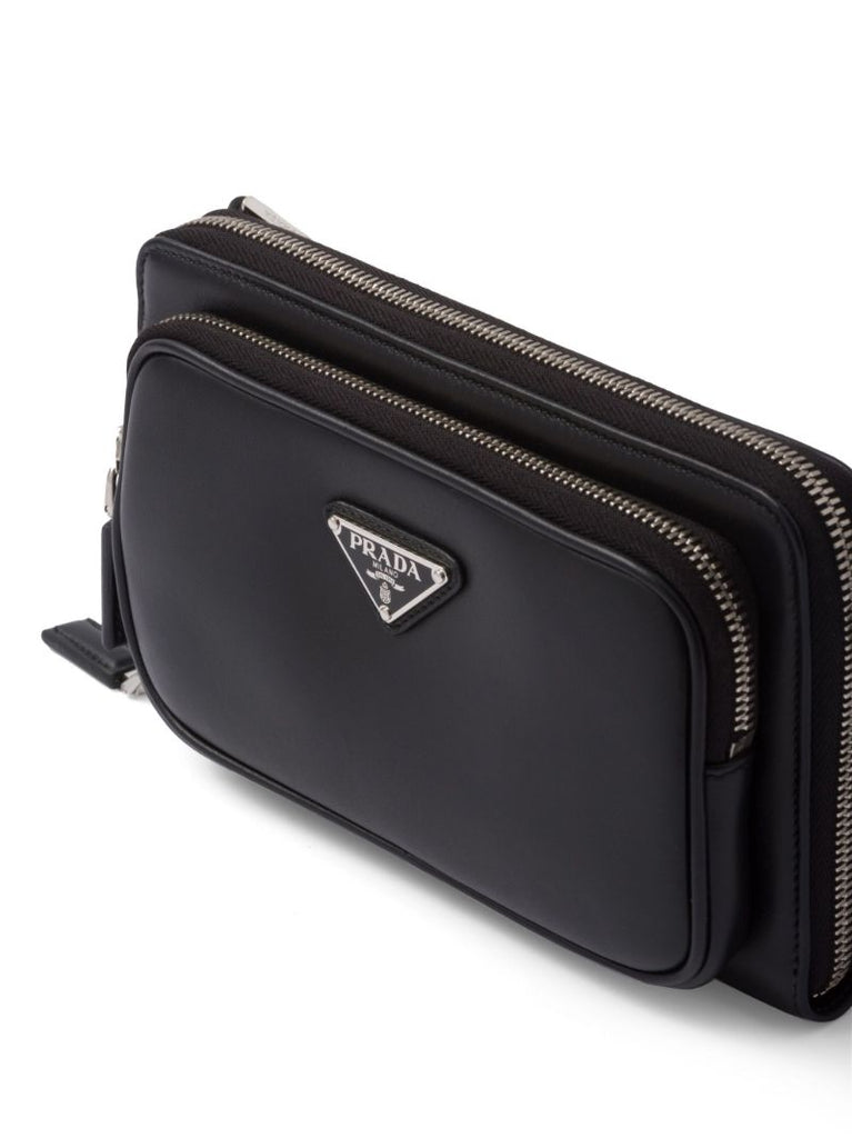 Black Saffiano Leather Belt Bag