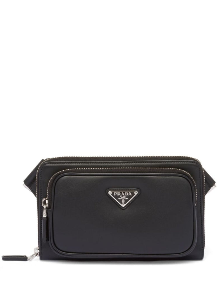 Black Saffiano Leather Belt Bag