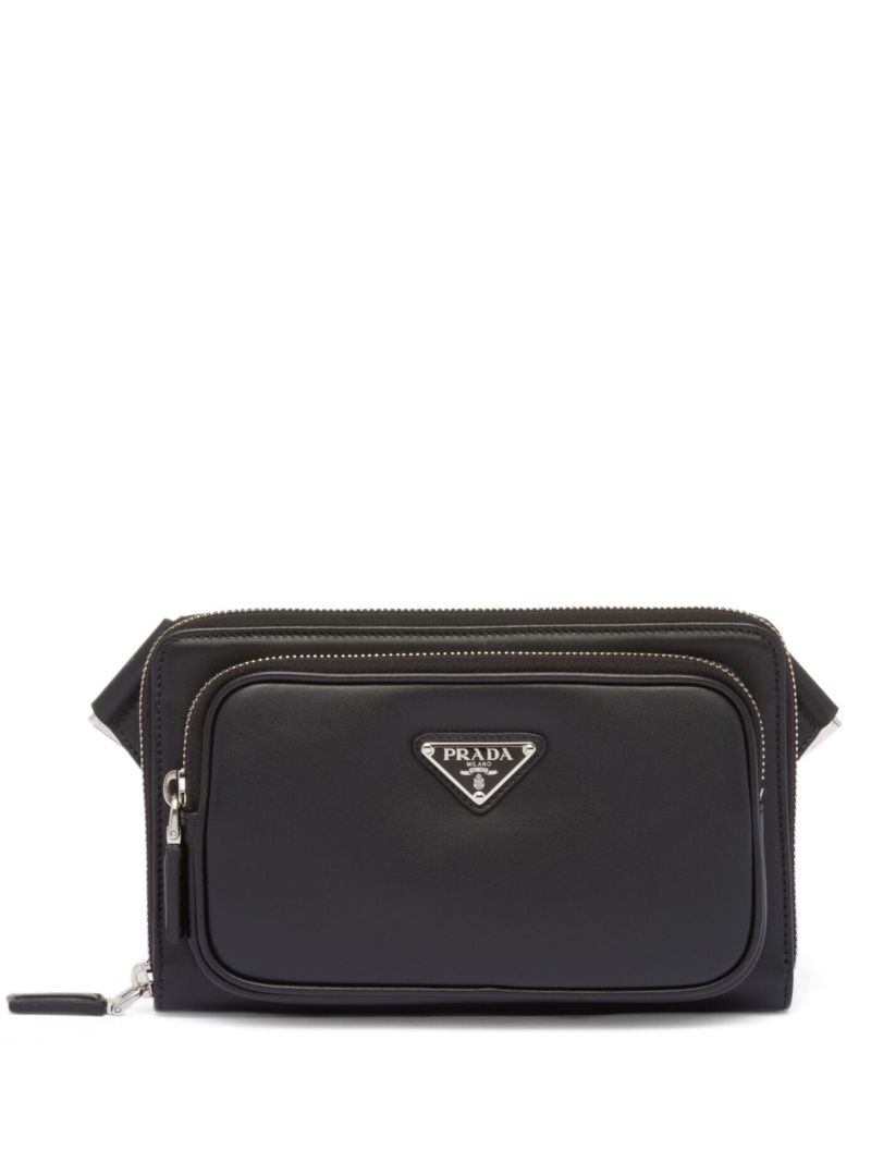 Black Saffiano Leather Belt Bag