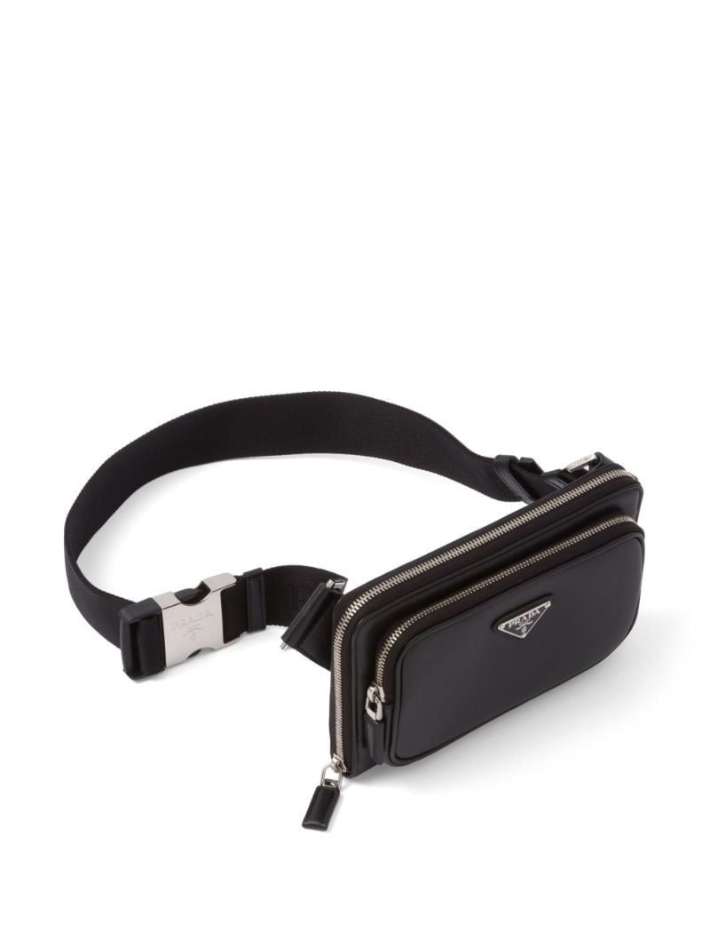 Black Saffiano Leather Belt Bag