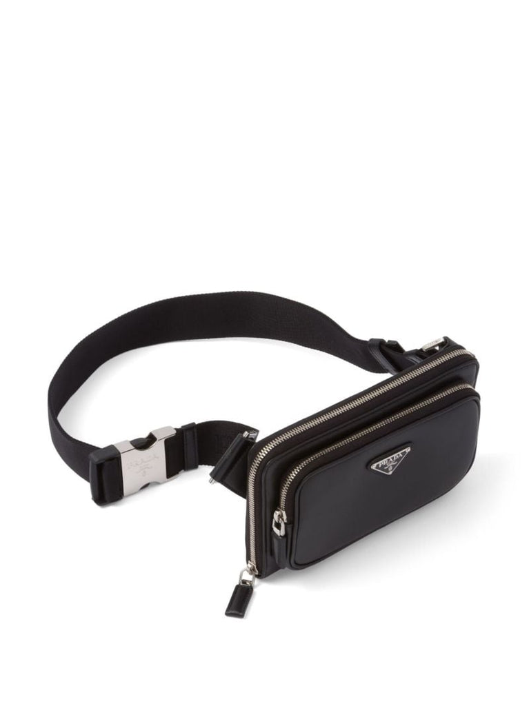 Black Saffiano Leather Belt Bag