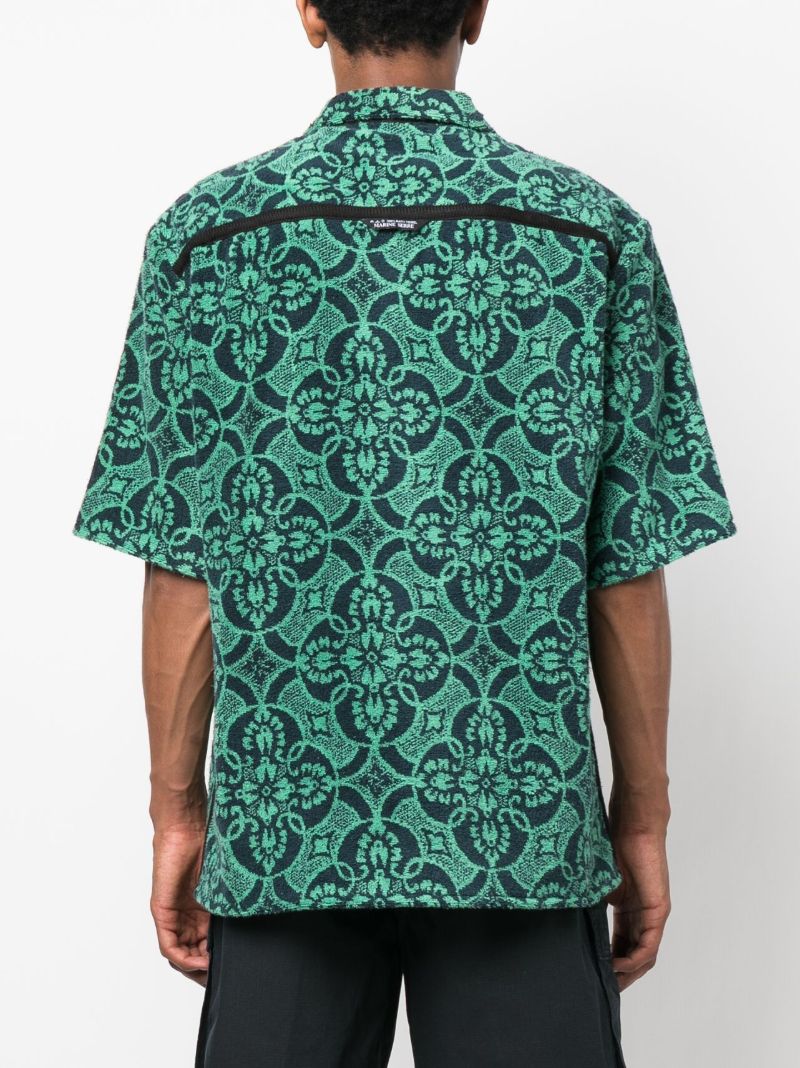 Green Oriental Towel Bowling Shirt