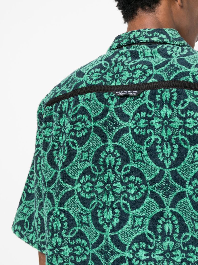 Green Oriental Towel Bowling Shirt