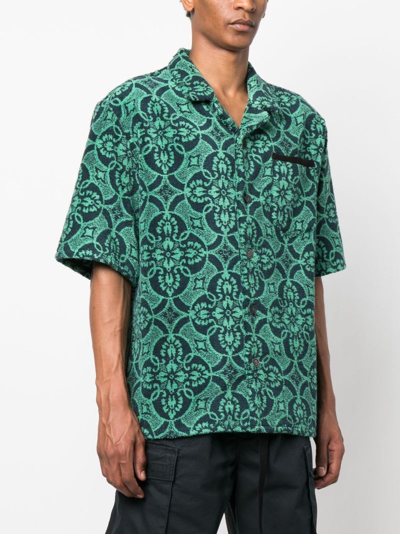 Green Oriental Towel Bowling Shirt