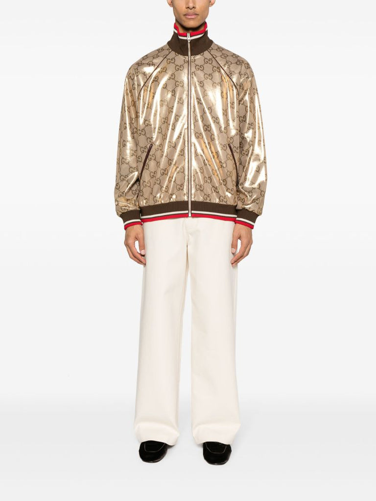 Gold-tone Gg Technical Jersey Jacket