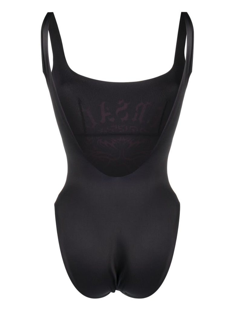 Black Medusa Print Swimsuit