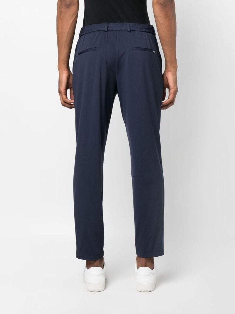 Blue Drawstring Straight-leg Trousers
