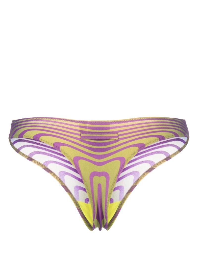 Green Striped Bikini Bottom