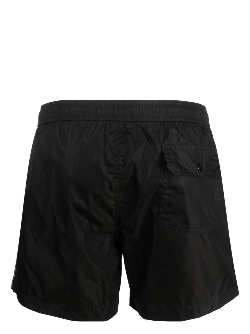 Black Logo-appliquÃ_x0083_Â© Swim Shorts