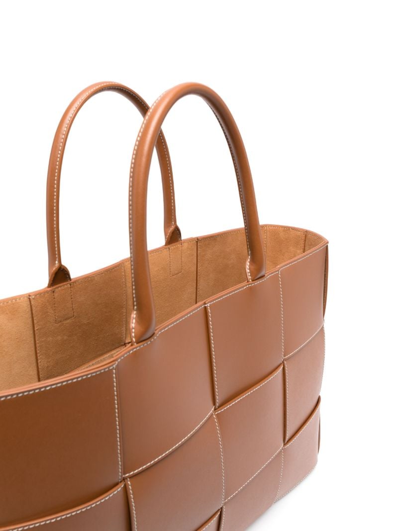 Brown Arco Intreccio Tote Bag