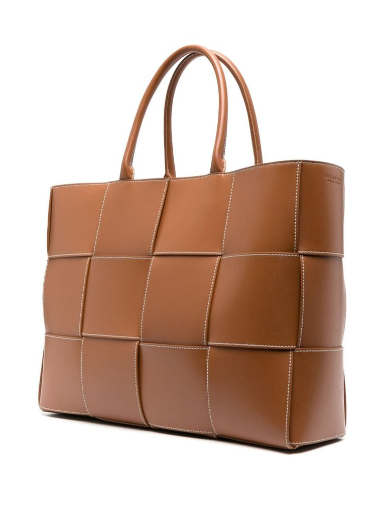 Brown Arco Intreccio Tote Bag