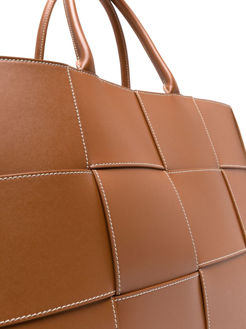 Brown Arco Intreccio Tote Bag