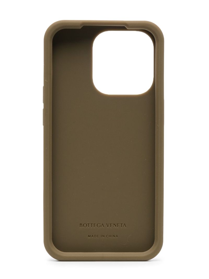 Brown Intrecciato-pattern Rubber Iphone 14 Pro Case