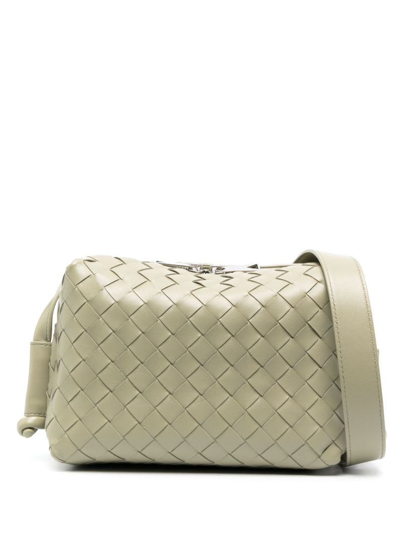 Green Loop Leather Shoulder Bag