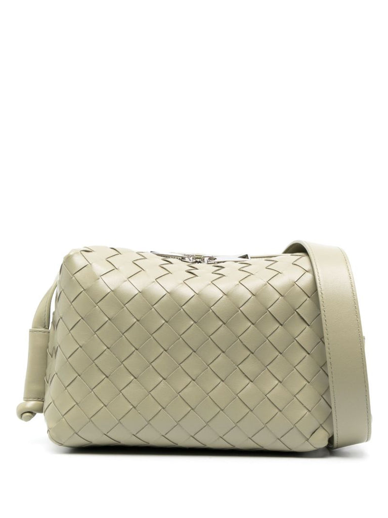 Green Loop Leather Shoulder Bag