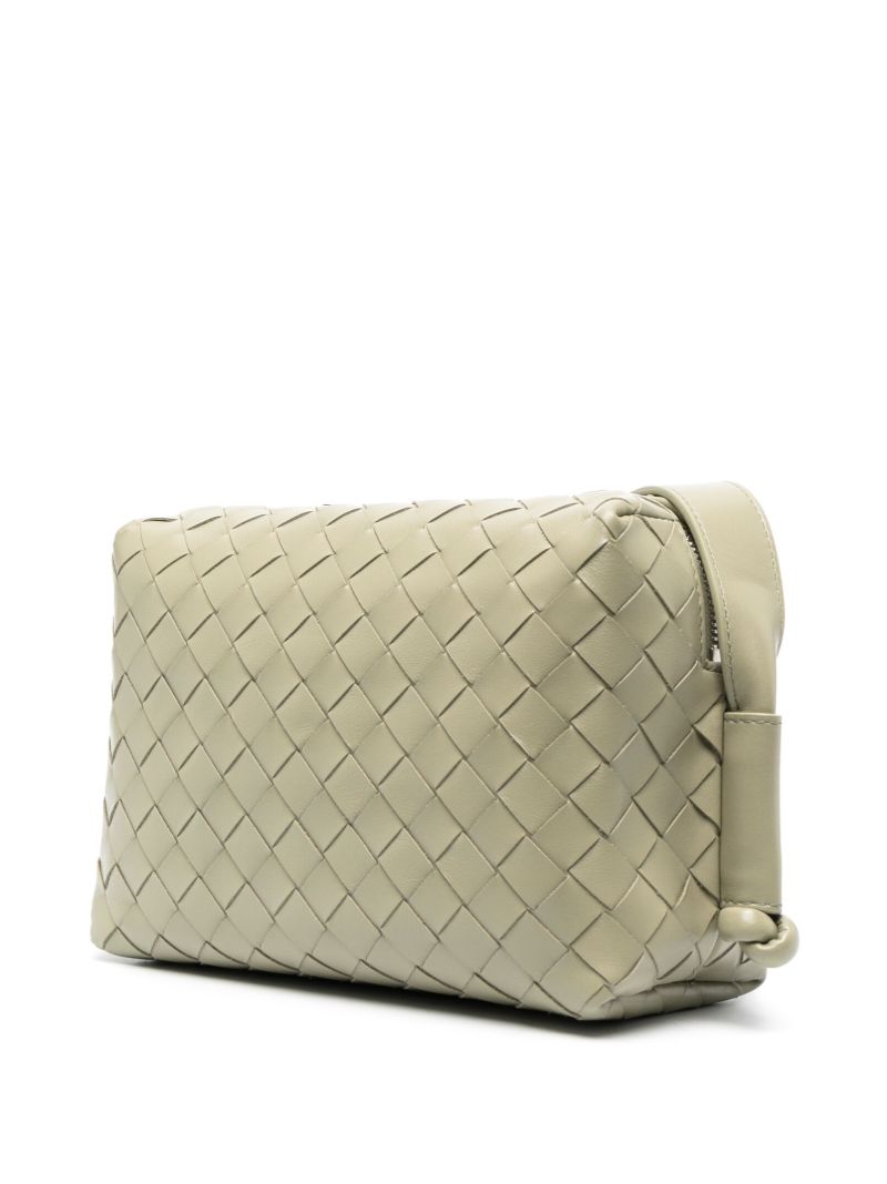 Green Loop Leather Shoulder Bag